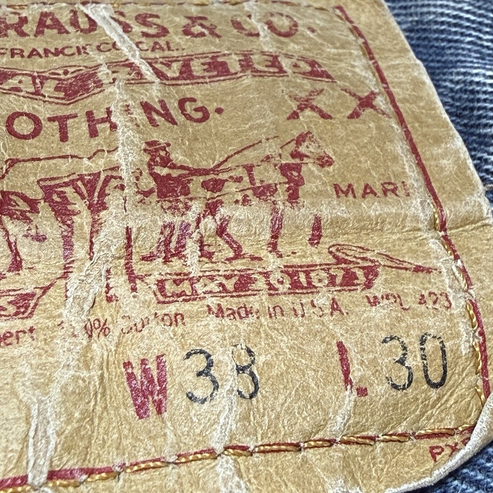 VTG 90s Levi's 501 Jeans Mens 36x30 Made in USA Button Fly Distressed Baggy - Picture 10 of 16